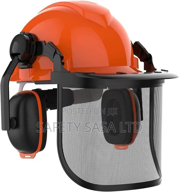 Industrial Chainsaw Helmet With Face Shield And Ear Muffs - main view