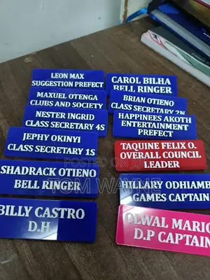 School Prefect Name Badges