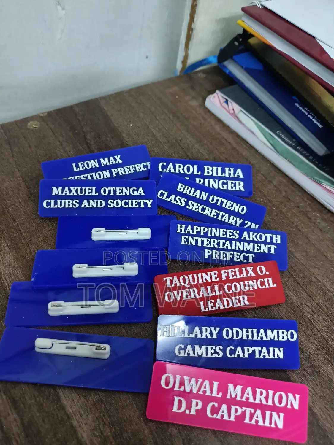 School Prefect Name Badges