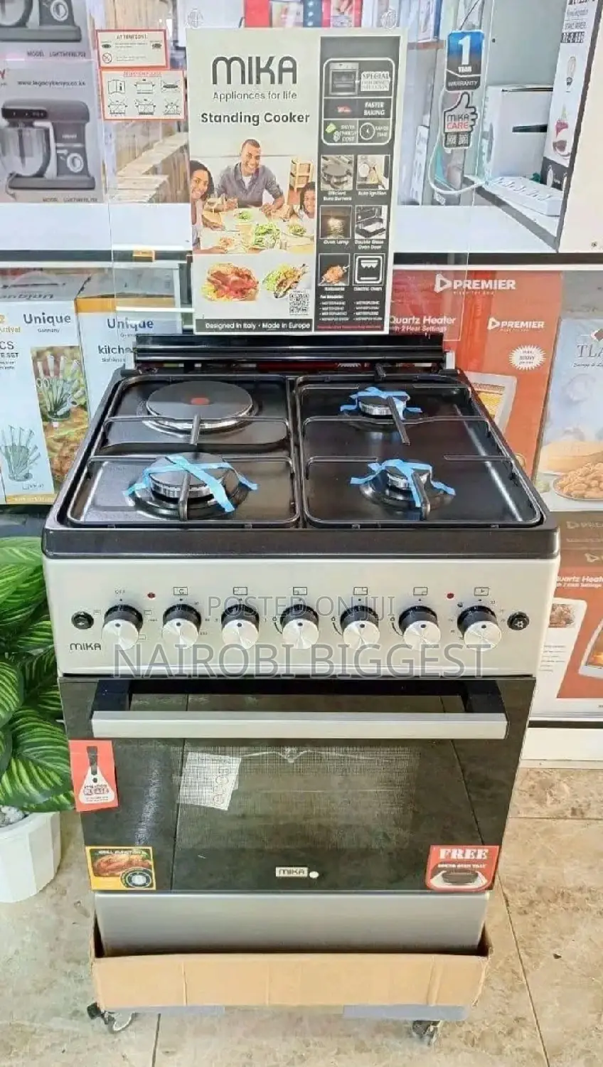 Classic Mika 3+1 60 by 60 Standing Cooker