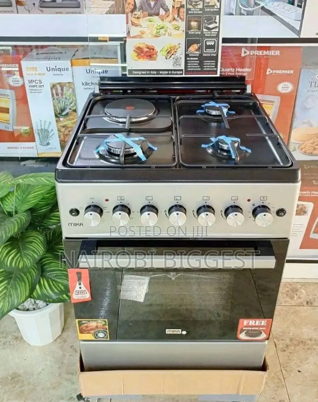 Good Working Original Mika 3+1 60 by 60 Standing Cooker