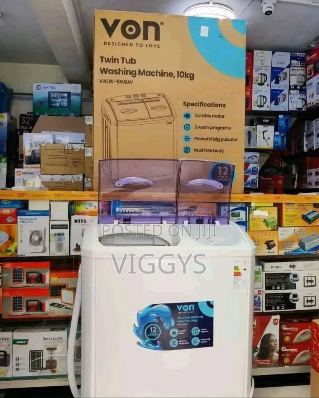 Classic 10kg Von Twin Tub Washing Machine