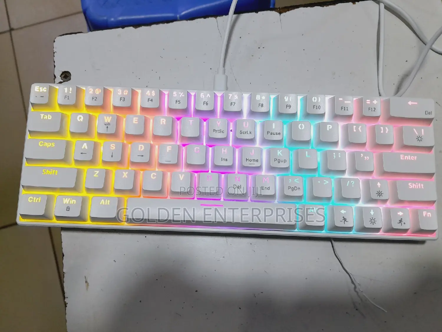 White RGB Lighting 63 Key Mechanical Keyboard
