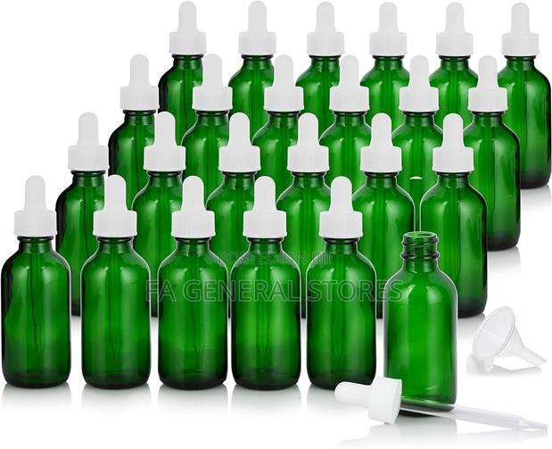 30ml Green Glass Dropper Bottles - thumbnail 3