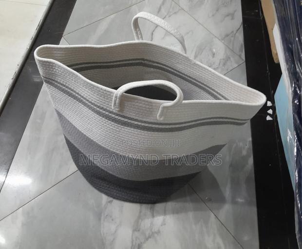 Large Cotton Rope Basket/Laundry Basket Woven/Kiondo