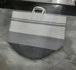 Large Cotton Rope Basket/Laundry Basket Woven/Kiondo