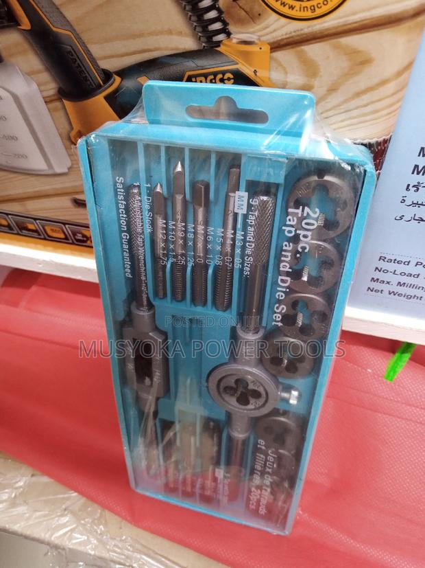 20 PCS Tap and Die Set M3, M4, M5, M6, M7, M8, M9, M10, M12