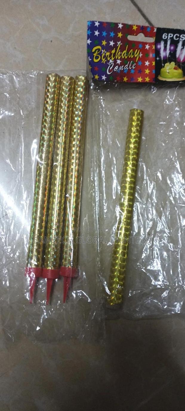 Gold Sparkling Candles - main view