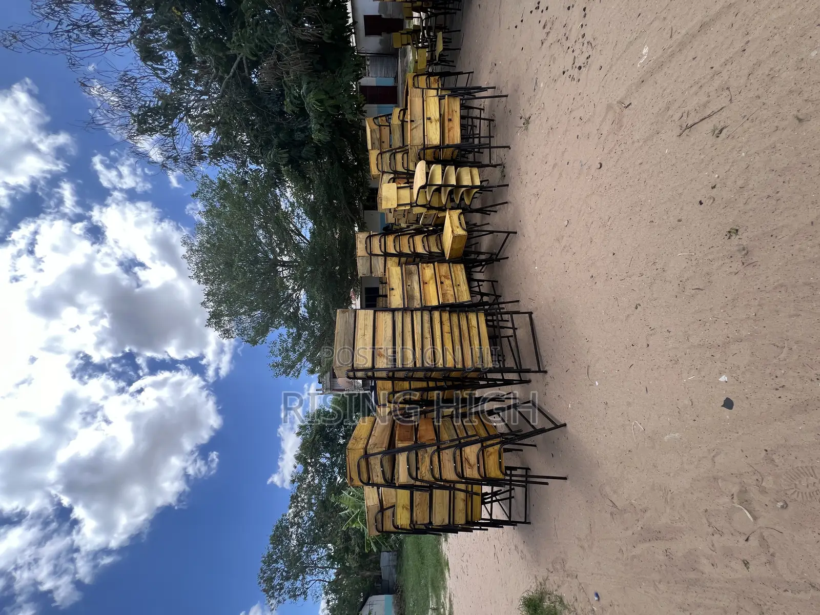 High School Lockers and Chairs.