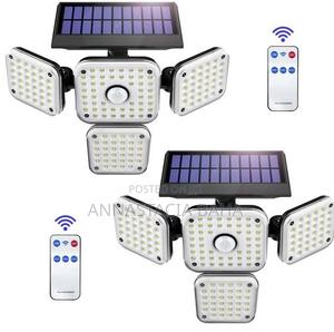 4 Heads Solar Outdoor Motion Sensor Security Lights - thumbnail 2
