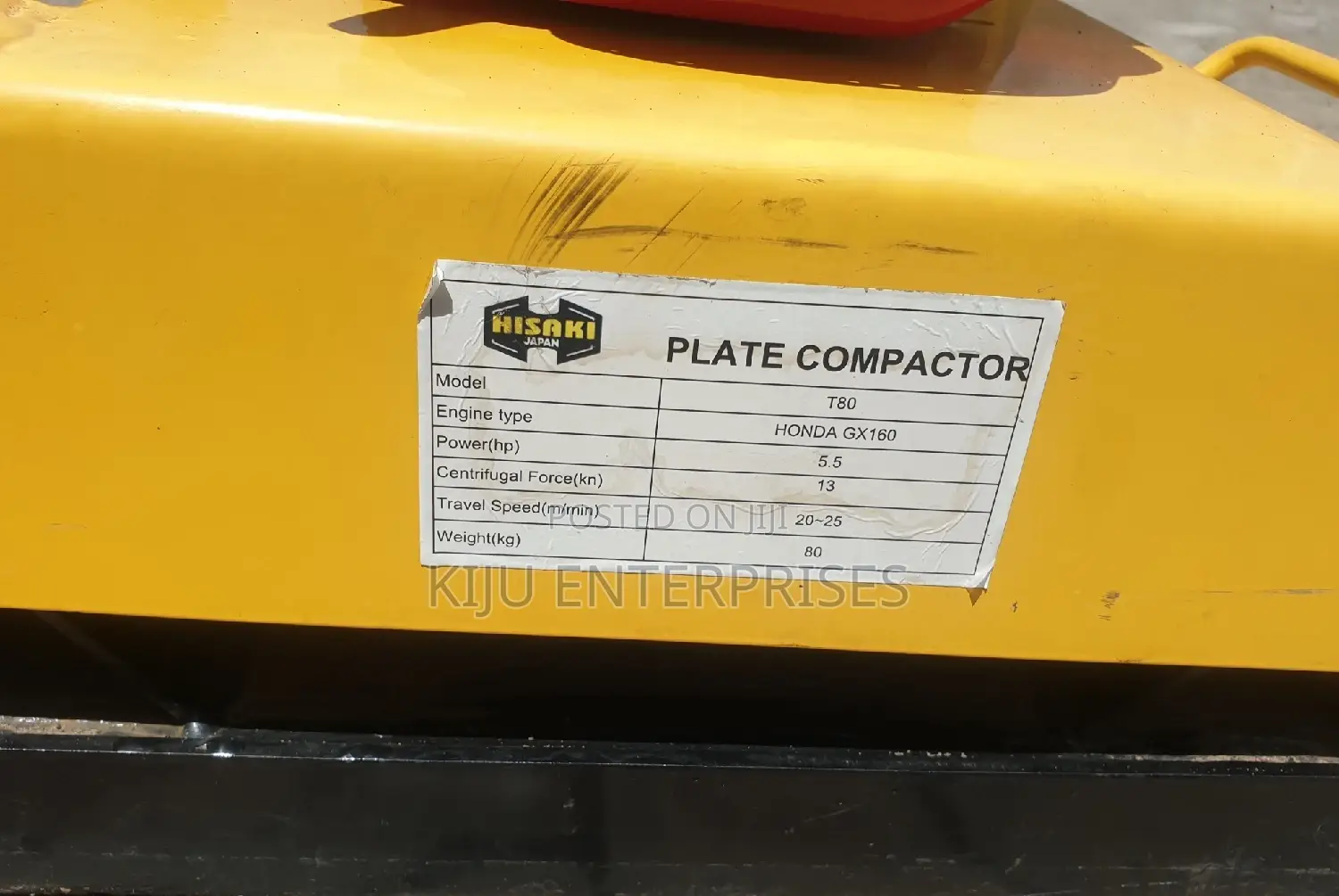 Plate Compactor Machine Honda Engine Available