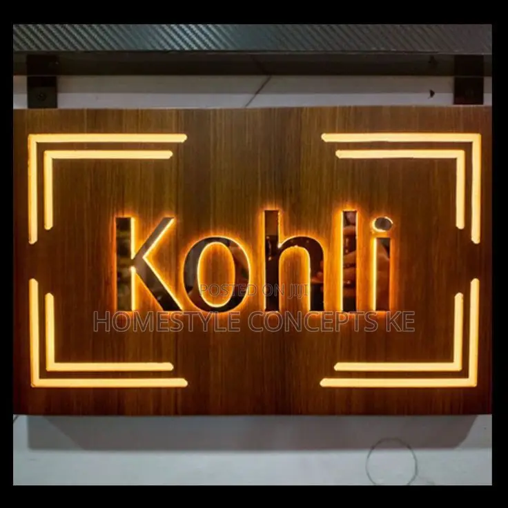 Wall Logo Branding Signage Neon Lighting 3D Plaques