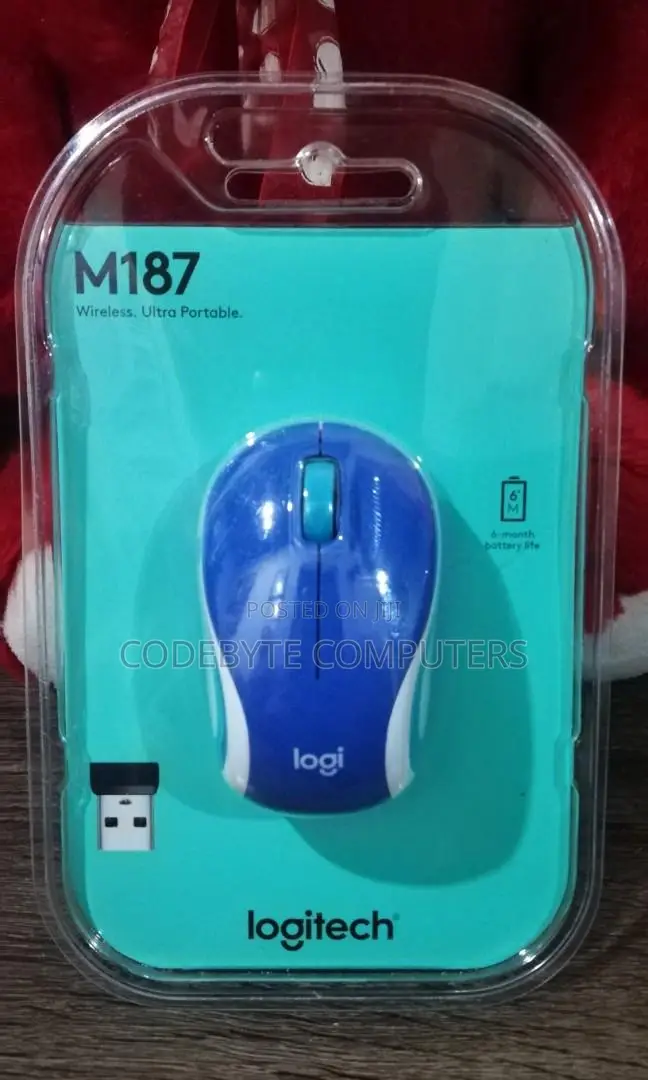 Logitech M187 Mini Wireless Mouse Blue