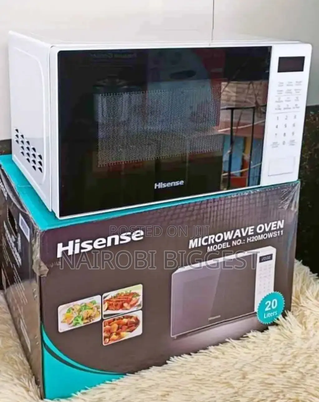 New Hisense White/ Black 20 Litres Microwave