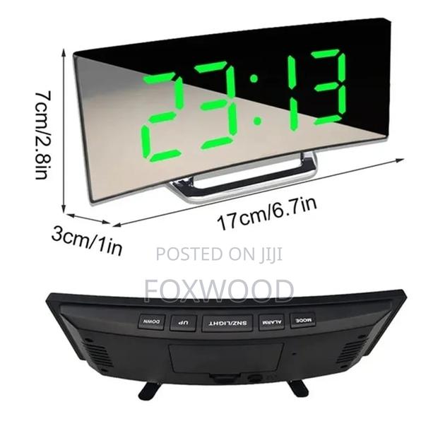 Curved Digital Alarm Clock - main view