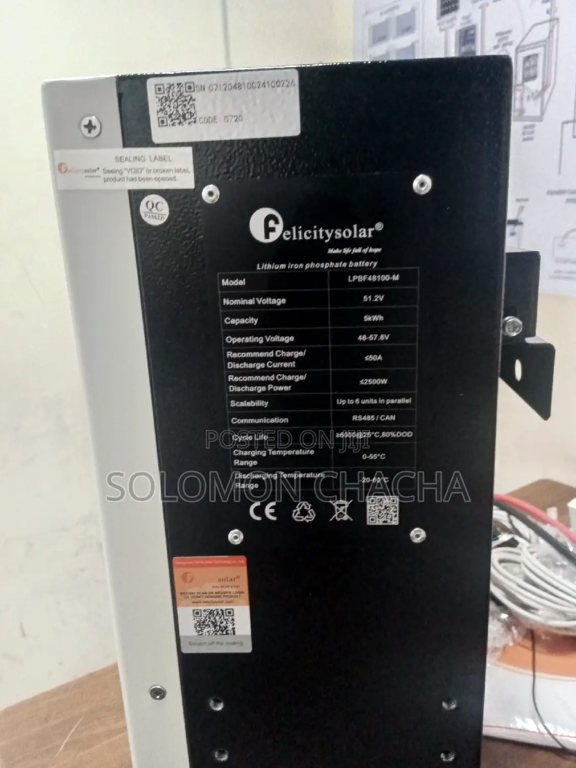 Felicity 5kw 51.2V Lithium Battery