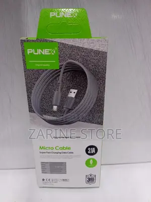 Punex Micro Cable Fast Charging, 2metres Long, 3.1A