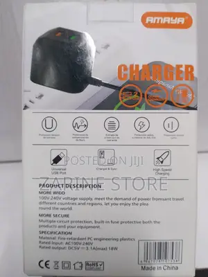 Amaya Quick Charger Type C, Dual USB Port