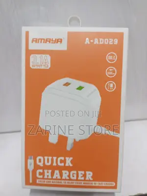 Amaya Quick Charger Type C, Dual USB Port