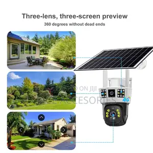 Latest 3 Lens 4g Solar CCTV Camera (Simcard)