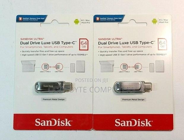 Sandisk 64GB Dual Drive Luxe USB Type-C Flash Drive - main view