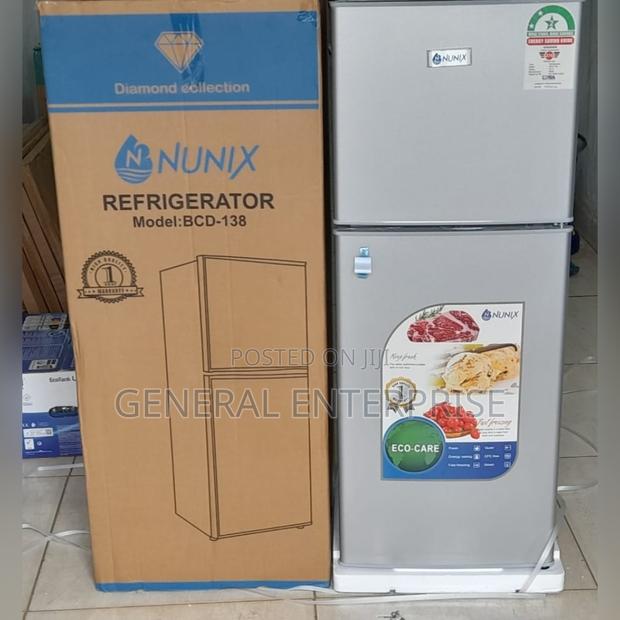 Fridge, Refrigerator, Nunix 138litres Double Door Fridge