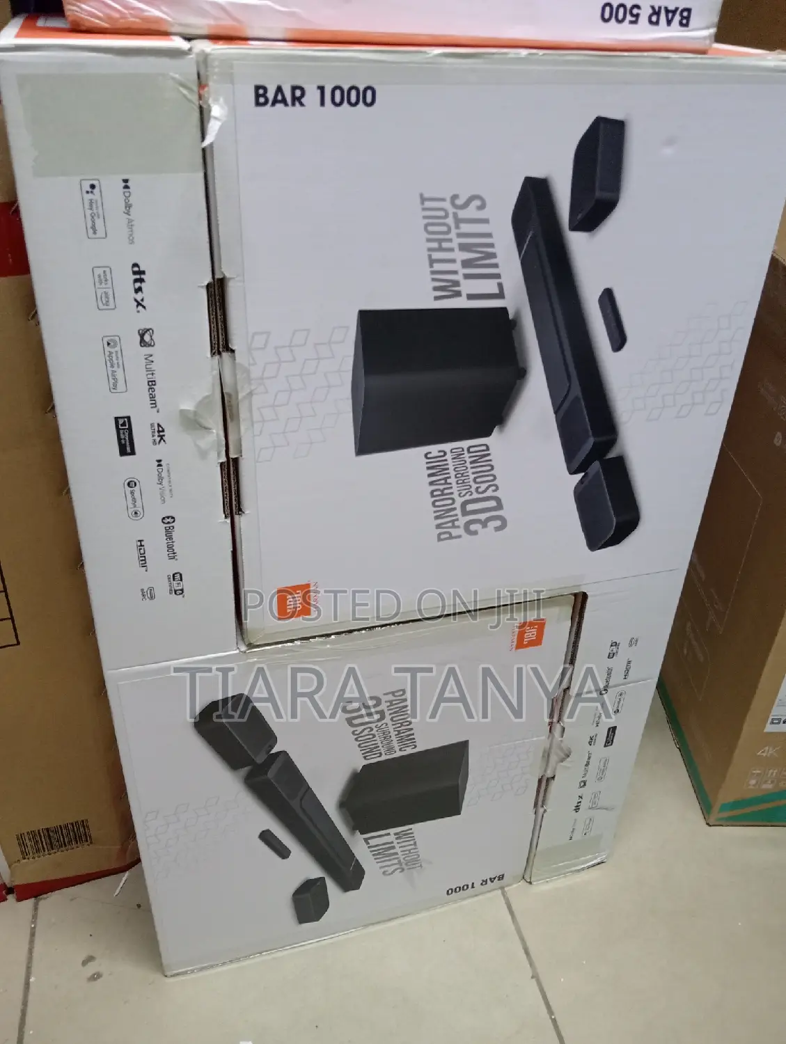 JBL Bar 1000 7.1.4 Ch Soundbar With Detachable Surround
