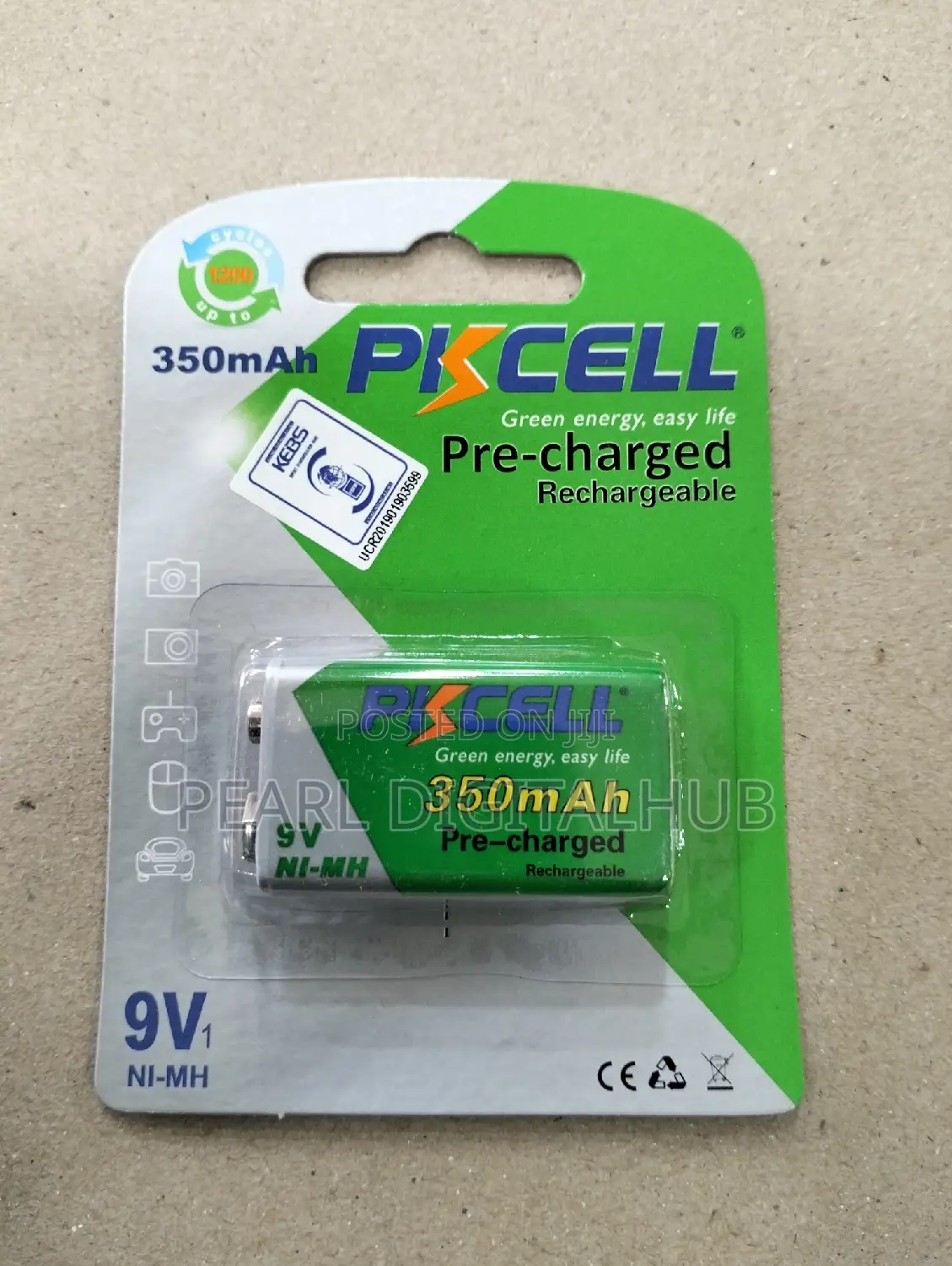 Pk Cell 9v 350 Mah Rechargeable Batteries
