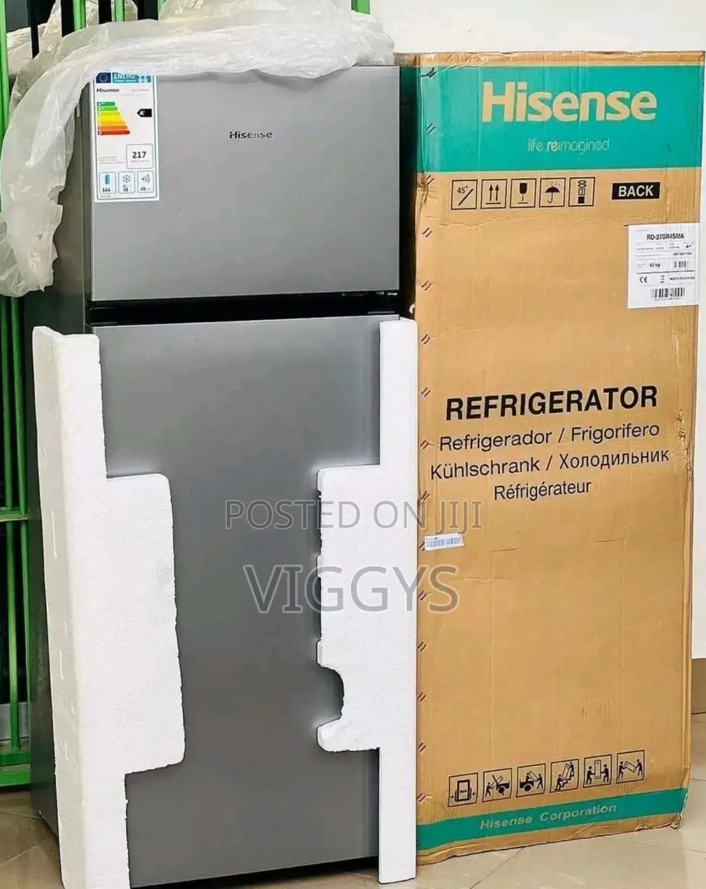 Good Quality Hisense 205 Litres Double Door Fridge