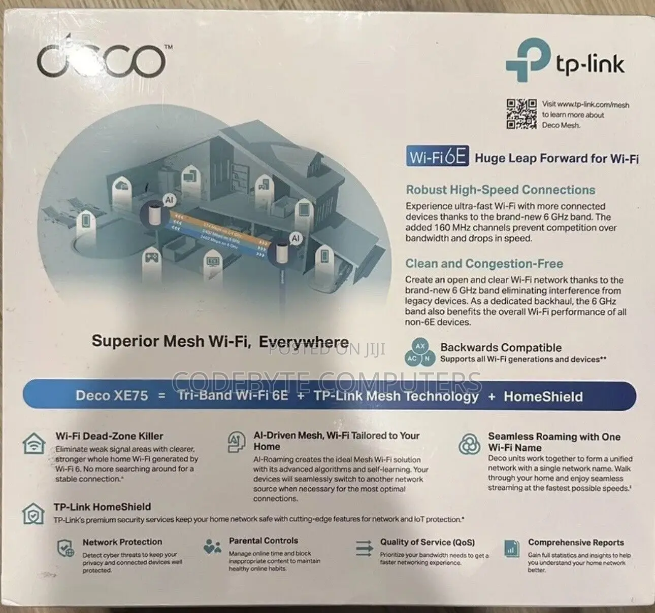 Tp-Link Deco Xe75 Axe5400 Tri-Band Mesh Wifi 6e System