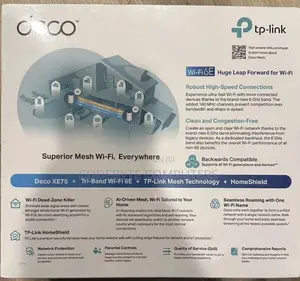 Tp-Link Deco Xe75 Axe5400 Tri-Band Mesh Wifi 6e System