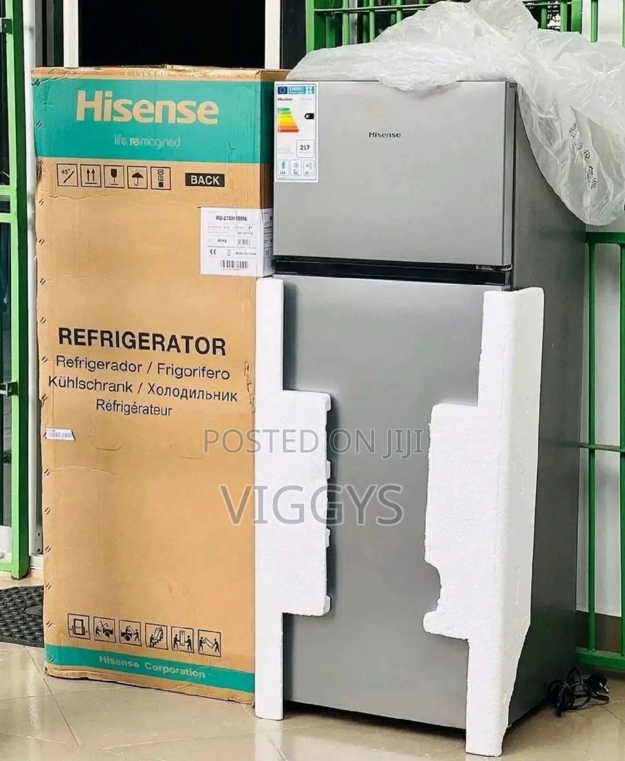 Amazing Hisense 205 Litres Double Door Fridge