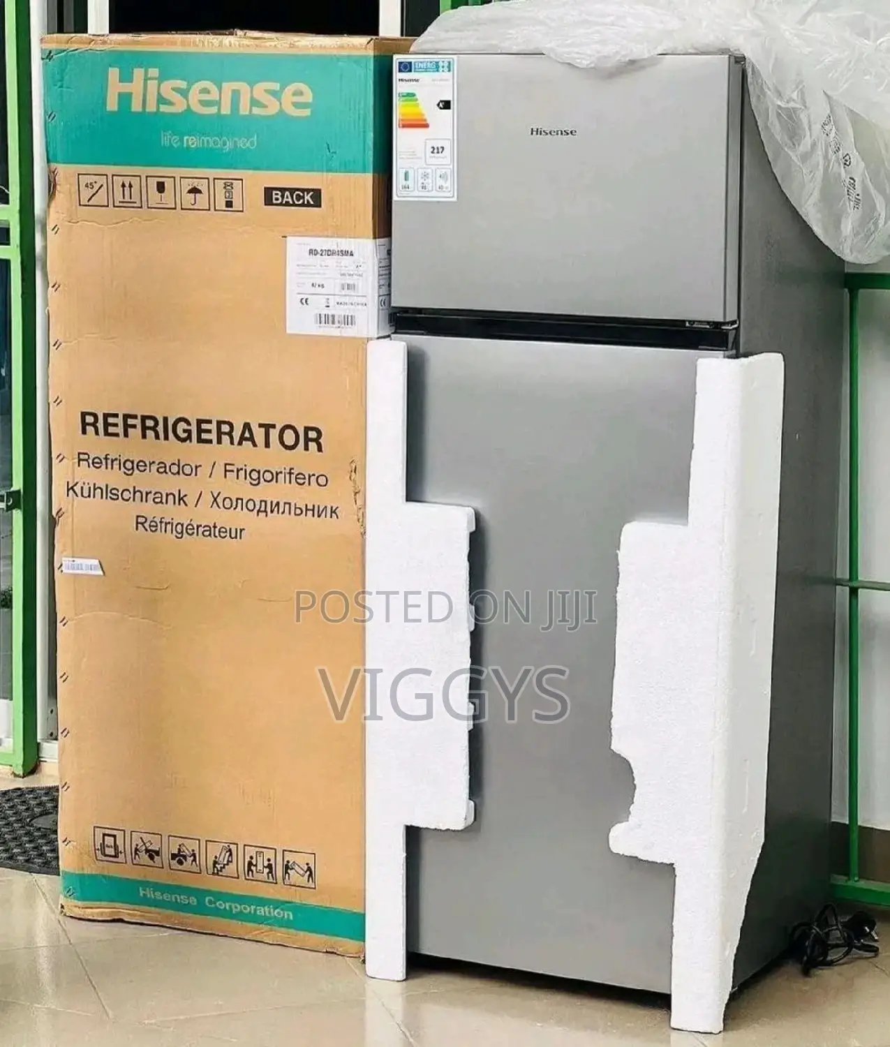 Original Hisense 205 Litres Double Door Fridge
