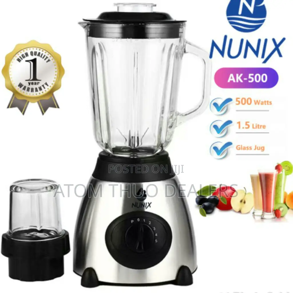 AK -500 Nunix 2 in 1 Blender With Glass Jar