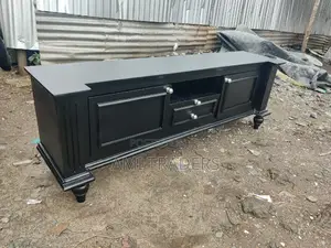 Contemporary Black Tv Stand (6ft)