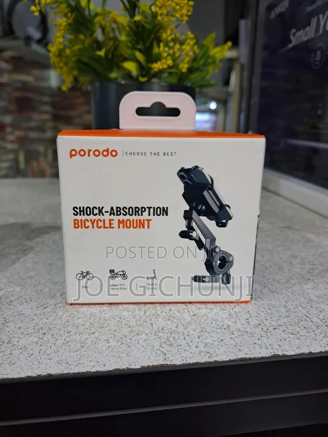 Porodo Secure Grip Shock-Absorption Bicycle Mount
