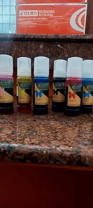 Clarity Inks in Sets of Four and Six Bottles Sold Per Bottle
