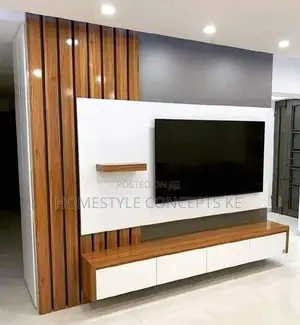 Modern Tv Fluted Panels Marble Cabinets Nich