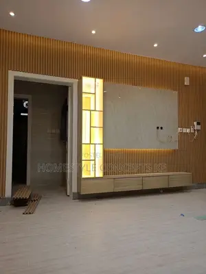 New Modern Fluted Panels Marble Sheet Combo TV Niche Design