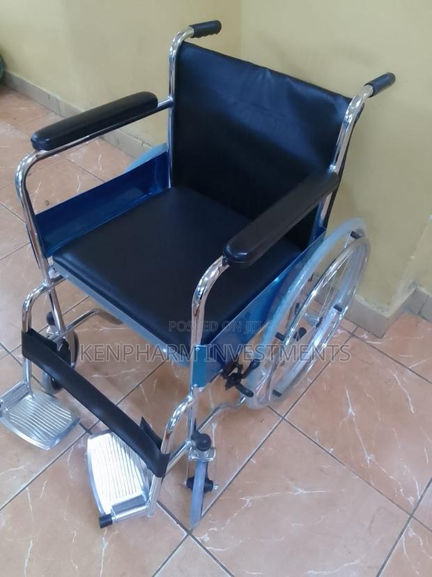 Standard Wheelchair With Commode and Leg Rest - main view