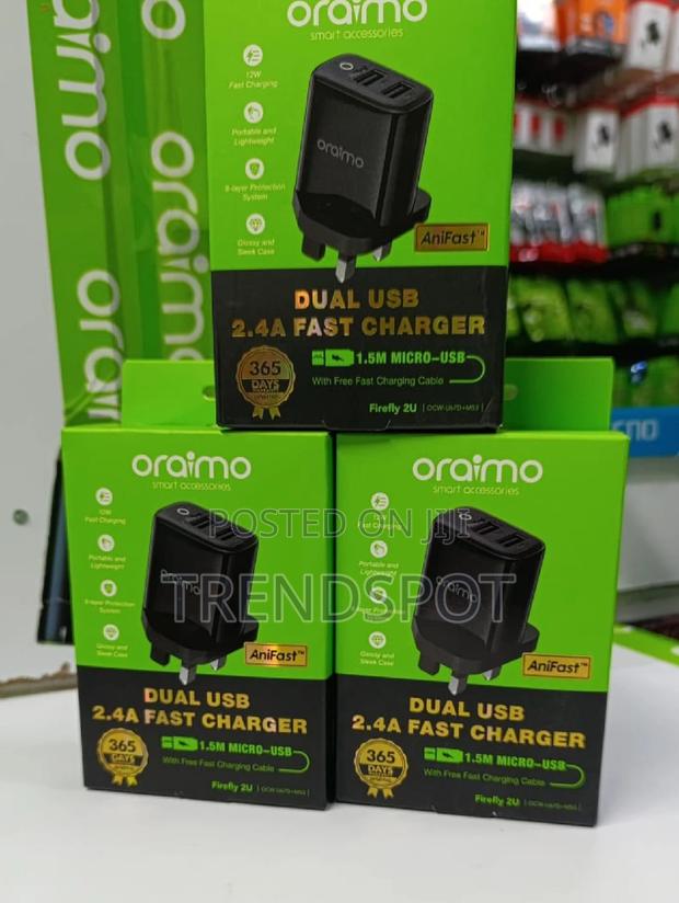 Oraimo U66S+M53 Firefly 3 Fast Charging Kit Black - thumbnail 2