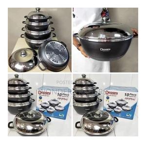 10pcs Dessin Original Black Kitchen Cookware Set - thumbnail 2