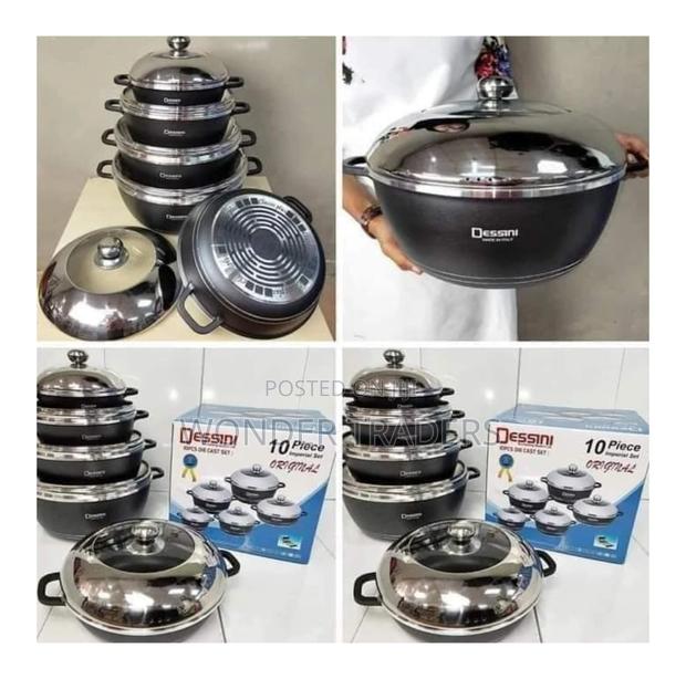 10pcs Dessin Original Black Kitchen Cookware Set - main view