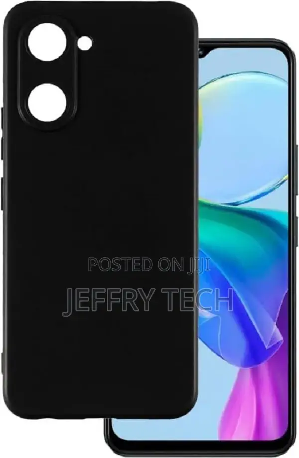 Silicon Flexible Back Cover for Vivo Y03 4G (6.56") - Black
