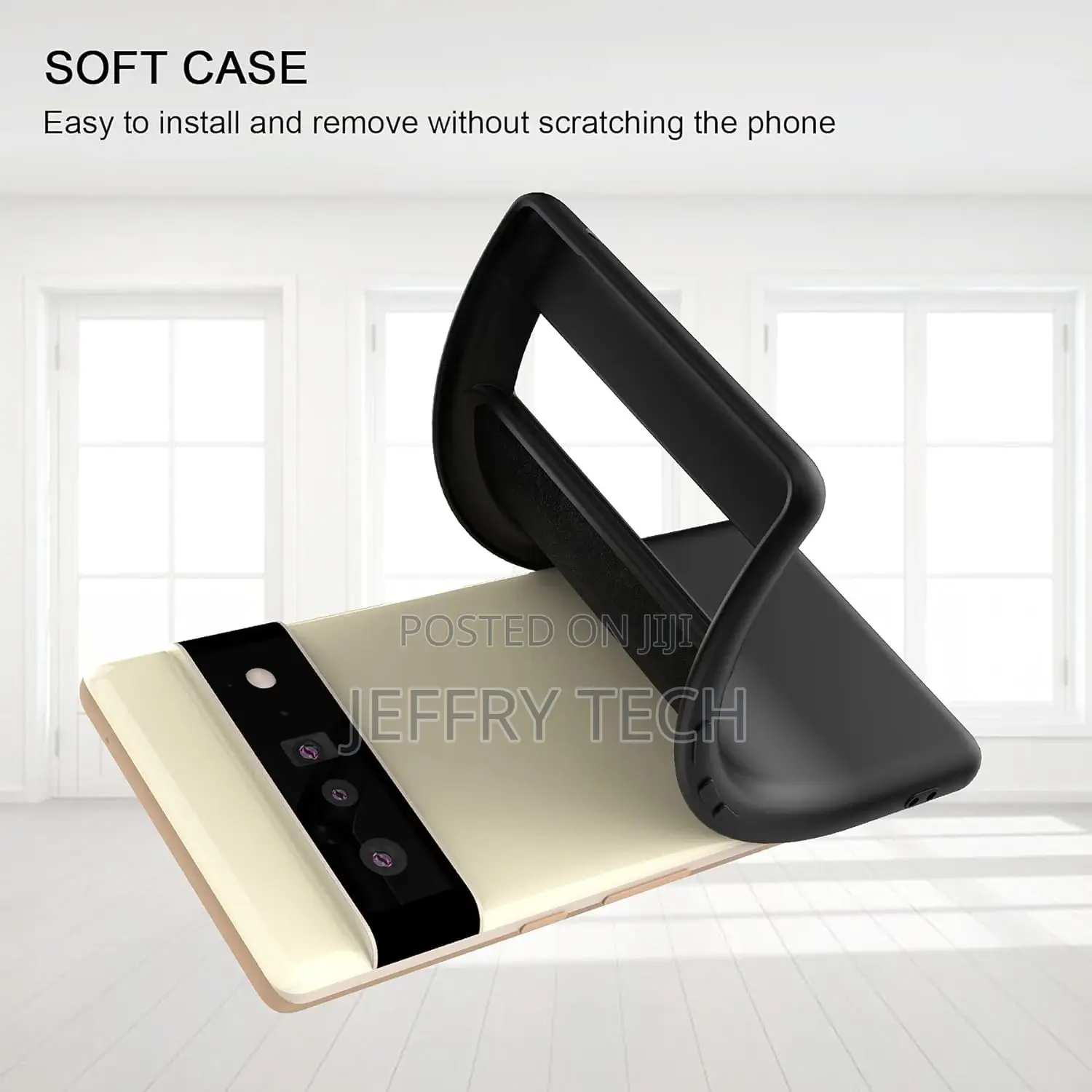 Back Case Cover for Google Pixel 6 Pro 5G (Silicone|Black)