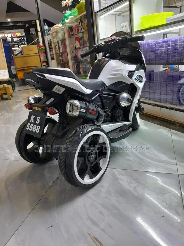 White Electric Kids Motorbike