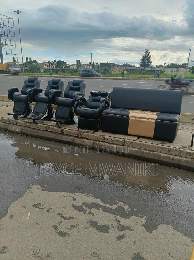 Barber Seats 3, Sink and Waiting Bench - main view