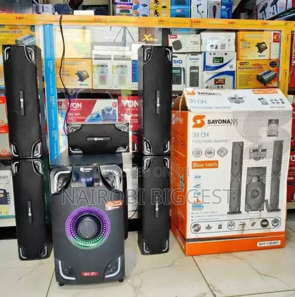 Sayona Tall Boy Woofer 1302 3.1 Speakers