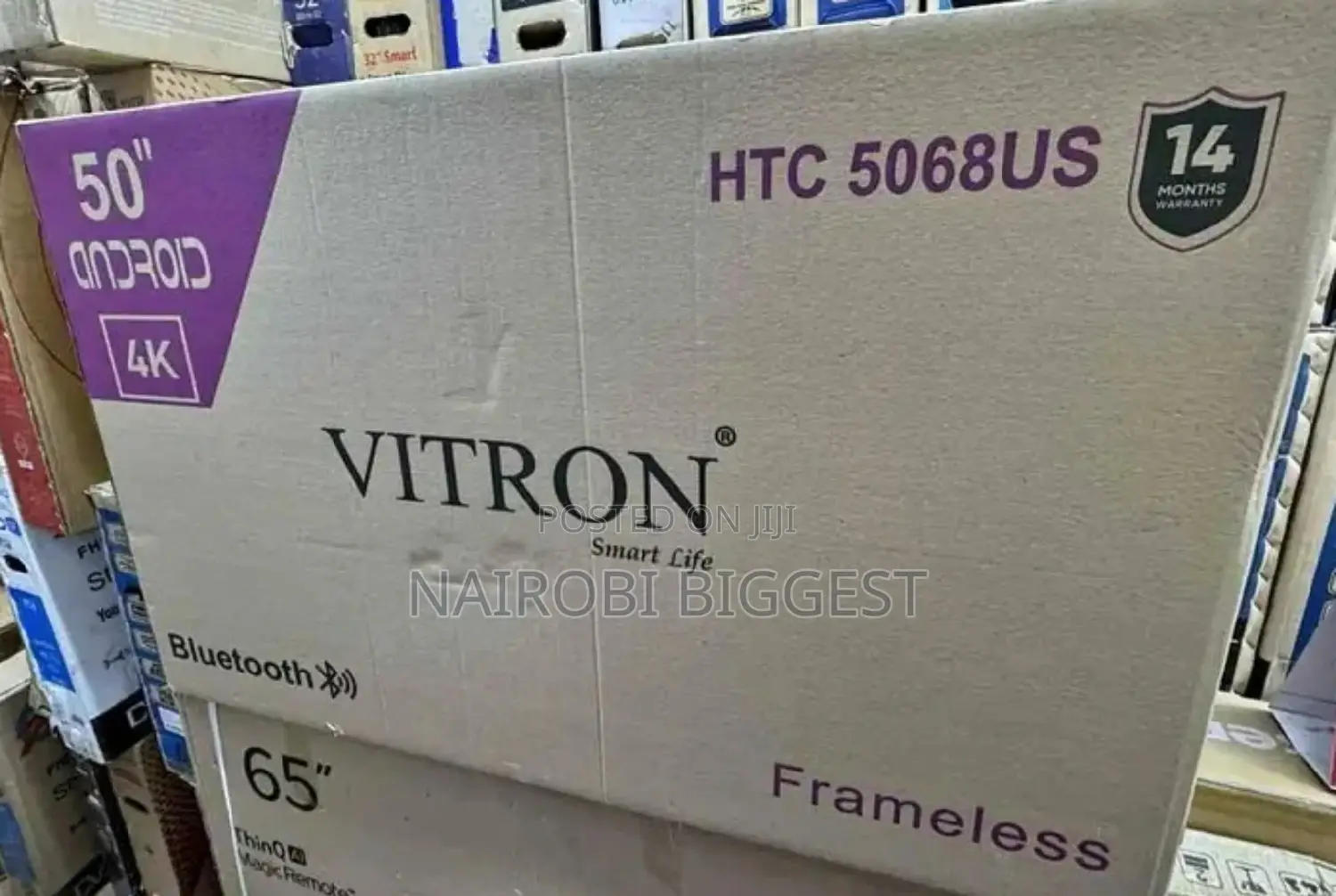Vitron 50 Inches Smart Android Tv You Tube Wifi Netflix +Bluetooth