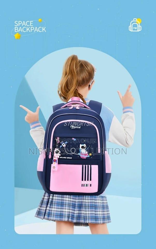 Pink Blue School Bag - main view